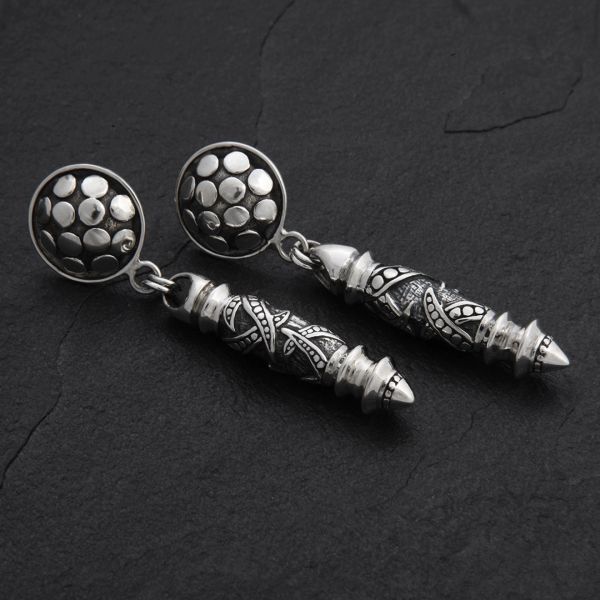 03. Geo-003 - Sterling Silver Post Earrings